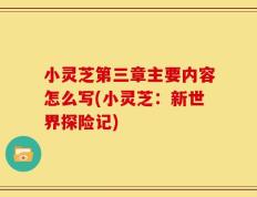 小灵芝第三章主要内容怎么写(小灵芝：新世界探险记)