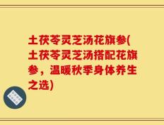 土茯苓灵芝汤花旗参(土茯苓灵芝汤搭配花旗参，温暖秋季身体养生之选)