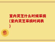 室内灵芝什么时候采摘(室内灵芝采摘时间表)