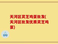 天河区灵芝鸡蛋批发(天河区批发优质灵芝鸡蛋)