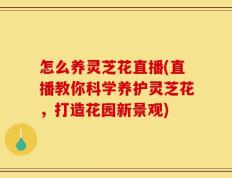 怎么养灵芝花直播(直播教你科学养护灵芝花，打造花园新景观)