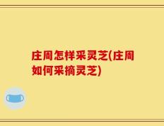 庄周怎样采灵芝(庄周如何采摘灵芝)