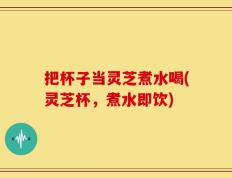 把杯子当灵芝煮水喝(灵芝杯，煮水即饮)