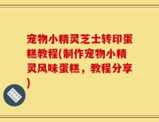 宠物小精灵芝士转印蛋糕教程(制作宠物小精灵风味蛋糕，教程分享)