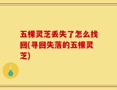 五棵灵芝丢失了怎么找回(寻回失落的五棵灵芝)