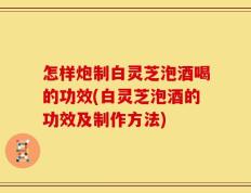 怎样炮制白灵芝泡酒喝的功效(白灵芝泡酒的功效及制作方法)