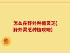 怎么在野外种植灵芝(野外灵芝种植攻略)