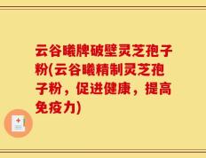 云谷曦牌破壁灵芝孢子粉(云谷曦精制灵芝孢子粉，促进健康，提高免疫力)