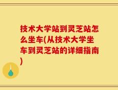 技术大学站到灵芝站怎么坐车(从技术大学坐车到灵芝站的详细指南)