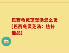 巴西龟灵芝煲汤怎么煲(巴西龟灵芝汤：热补佳品)