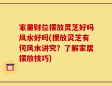 家里财位摆放灵芝好吗风水好吗(摆放灵芝有何风水讲究？了解家居摆放技巧)