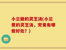 小兰做的灵芝汤(小兰煮的灵芝汤，究竟有哪些好处？)