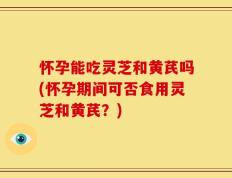怀孕能吃灵芝和黄芪吗(怀孕期间可否食用灵芝和黄芪？)