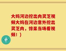 大妈河边挖出肉灵芝视频大妈在河边意外挖出灵芝肉，惊呆当场看视频！)