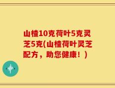 山楂10克荷叶5克灵芝5克(山楂荷叶灵芝配方，助您健康！)