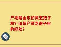 产地是山东的灵芝孢子粉？山东产灵芝孢子粉的好处？