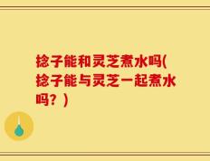 捻子能和灵芝煮水吗(捻子能与灵芝一起煮水吗？)