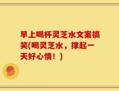 早上喝杯灵芝水文案搞笑(喝灵芝水，撑起一天好心情！)
