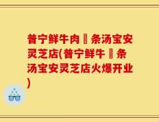 普宁鲜牛肉粿条汤宝安灵芝店(普宁鲜牛粿条汤宝安灵芝店火爆开业)
