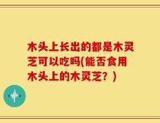 木头上长出的都是木灵芝可以吃吗(能否食用木头上的木灵芝？)