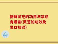 新鲜灵芝的功用与禁忌有哪些(灵芝的功效及忌口知识)