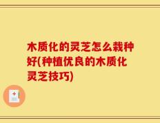 木质化的灵芝怎么栽种好(种植优良的木质化灵芝技巧)