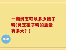 一颗灵芝可以多少孢子粉(灵芝孢子粉的重量有多大？)