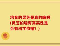 培育的灵芝是真的嘛吗(灵芝的培育真实性是否有科学依据？)