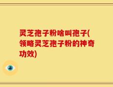 灵芝孢子粉啥叫孢子(领略灵芝孢子粉的神奇功效)