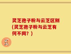 灵芝孢子粉与云芝区别(灵芝孢子粉与云芝有何不同？)