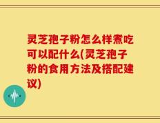 灵芝孢子粉怎么样煮吃可以配什么(灵芝孢子粉的食用方法及搭配建议)