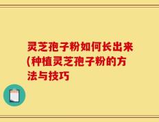 灵芝孢子粉如何长出来(种植灵芝孢子粉的方法与技巧