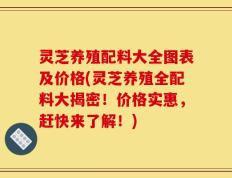 灵芝养殖配料大全图表及价格(灵芝养殖全配料大揭密！价格实惠，赶快来了解！)