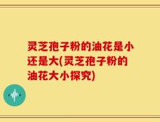 灵芝孢子粉的油花是小还是大(灵芝孢子粉的油花大小探究)