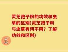灵芝孢子粉的功效和虫草的区别(灵芝孢子粉与虫草有何不同？了解功效和区别)