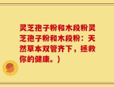 灵芝孢子粉和木段粉灵芝孢子粉和木段粉：天然草本双管齐下，拯救你的健康。)