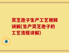 灵芝孢子生产工艺视频讲解(生产灵芝孢子的工艺流程详解)