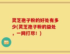 灵芝孢子粉的好处有多少(灵芝孢子粉的益处，一网打尽！)