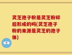 灵芝孢子粉是灵芝粉碎后形成的吗(灵芝孢子粉的来源是灵芝的孢子体)