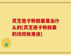灵芝孢子粉胶囊是治什么的(灵芝孢子粉胶囊的功效和用途)