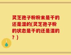 灵芝孢子粉粉末是干的还是湿的(灵芝孢子粉的状态是干的还是湿的？)