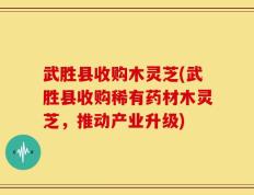 武胜县收购木灵芝(武胜县收购稀有药材木灵芝，推动产业升级)
