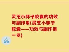 灵芝小胖子胶囊的功效与副作用(灵芝小胖子胶囊——功效与副作用一览)