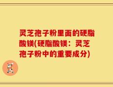 灵芝孢子粉里面的硬脂酸镁(硬脂酸镁：灵芝孢子粉中的重要成分)