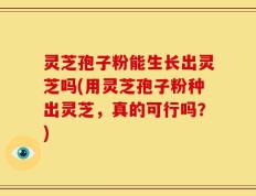 灵芝孢子粉能生长出灵芝吗(用灵芝孢子粉种出灵芝，真的可行吗？)