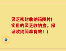 灵芝密封收纳箱图片(实用的灵芝收纳盒，保证收纳简单有效！)