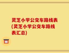 灵芝小学公交车路线表(灵芝小学公交车路线表汇总)