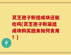 灵芝孢子粉结成块还能吃吗(灵芝孢子粉凝结成块购买回来如何食用？)