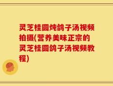 灵芝桂圆炖鸽子汤视频拍摄(营养美味正宗的灵芝桂圆鸽子汤视频教程)