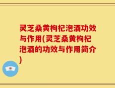 灵芝桑黄枸杞泡酒功效与作用(灵芝桑黄枸杞泡酒的功效与作用简介)